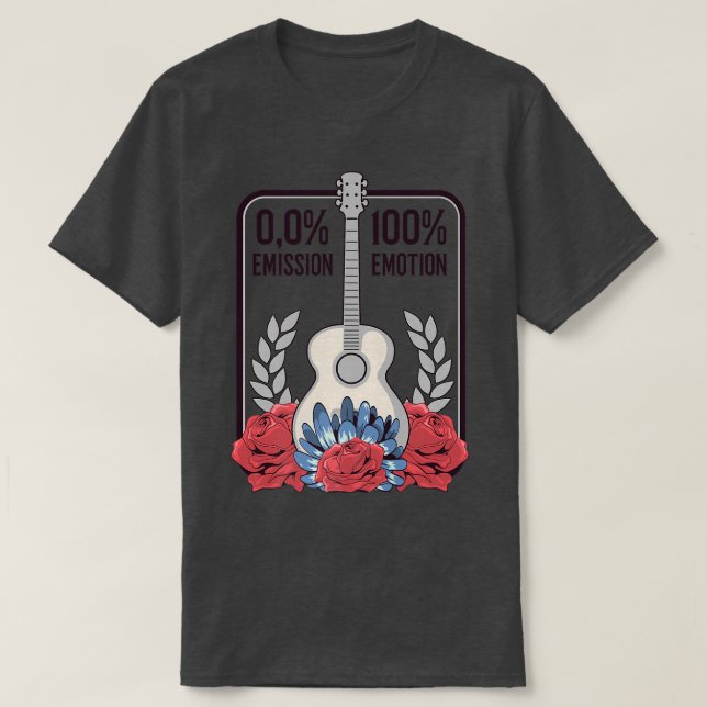 Camiseta Ropa de guitarra acústica RoseFunny Music 100 Emot (Diseño del anverso)