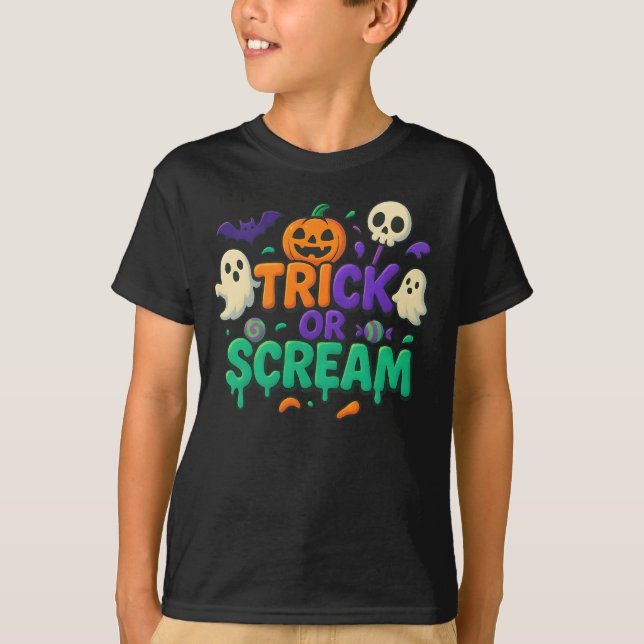Camiseta Ropa de Halloween o Ropa de crema Unisex (Anverso)