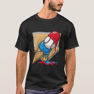 Camiseta Ropa de helado de goteo de béisbol para jóvenes