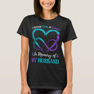 Camiseta Ropa De Hombre Azul Verdoso Púrpura En Memoria De 