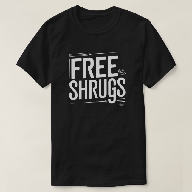 Camiseta Ropa de hombros gratis (Diseño del anverso)