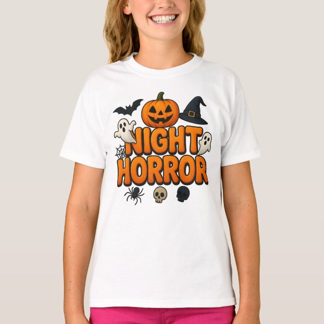 Camiseta Ropa de horror nocturna de Halloween Fantasía Unis (Anverso)