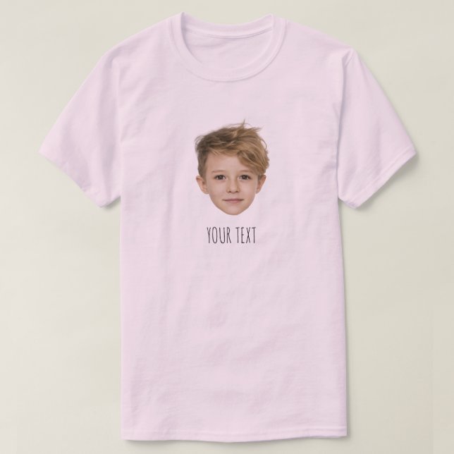 Camiseta Ropa de imagen de cara personalizado, regalo de cu (Diseño del anverso)