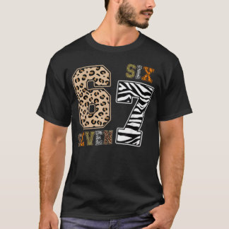Camiseta Ropa de Impresión de Animal Seis Siete Zoo 67 Meme