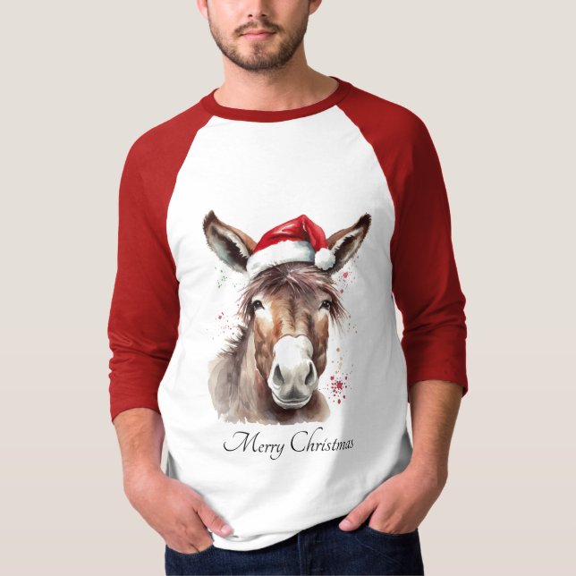 Camiseta Ropa de invierno de granja Navidad (Anverso)