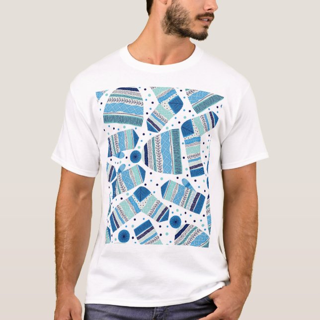 Camiseta Ropa de invierno de punto: Acogedor patrón sin cos (Anverso)