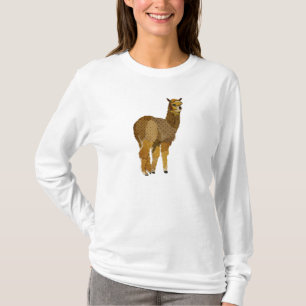 Camiseta Ropa de la alpaca del diamante del oro