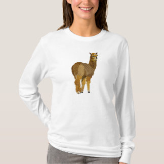 Camiseta Ropa de la alpaca del diamante del oro