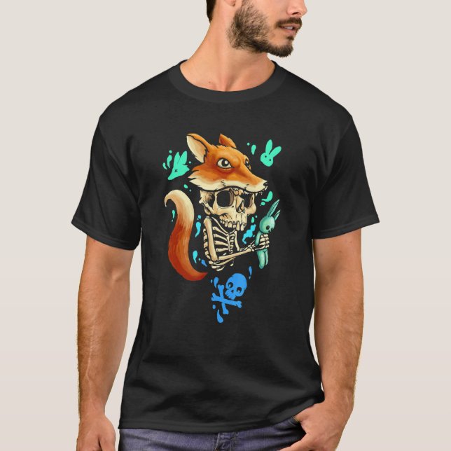 Camiseta Ropa de la cara del esqueleto de Fox Skull (Anverso)