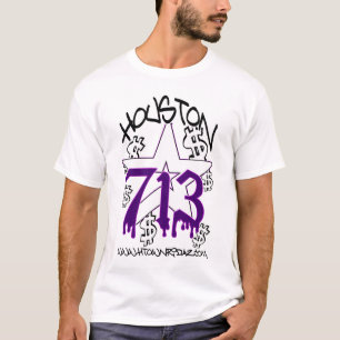 CAMISETA ROPA DE LA CIUDAD RIDAZ DE H - HOUSTON 713 PURP