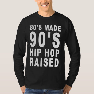 Camiseta Ropa de la década de 80 que crió Hip Hop de los 90