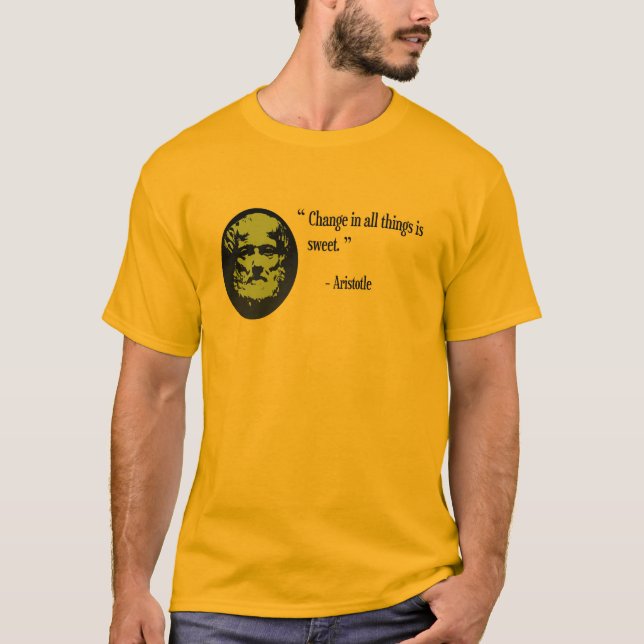 Camiseta Ropa de la filosofía de Aristóteles, cita (Anverso)
