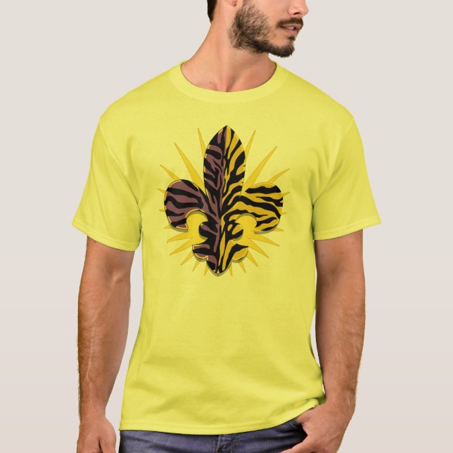 Camiseta Ropa de la flor de lis del tigre (Anverso)