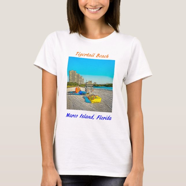 Camiseta Ropa de la isla de Marco de la playa de Tigertail, (Anverso)