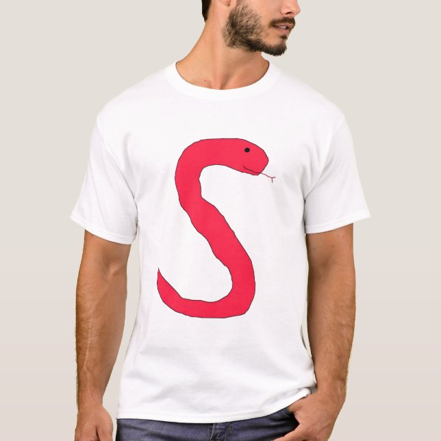 Camiseta Ropa de la serpiente S roja (Anverso)