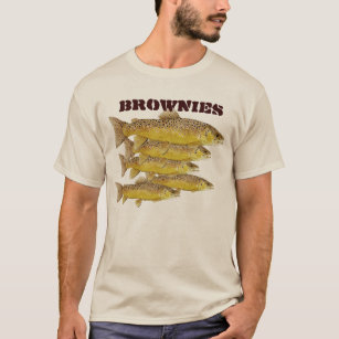 Camiseta Ropa de la trucha de Brown de los brownie