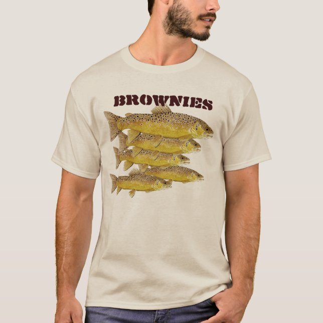 Camiseta Ropa de la trucha de Brown de los brownie (Anverso)