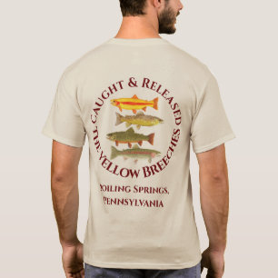 Camiseta Ropa de la trucha de la captura y del lanzamiento