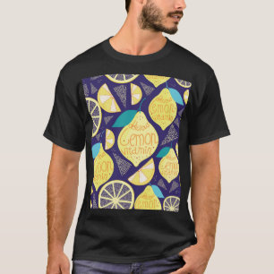 Camiseta Ropa de lemones: Patrón brillante azul oscuro