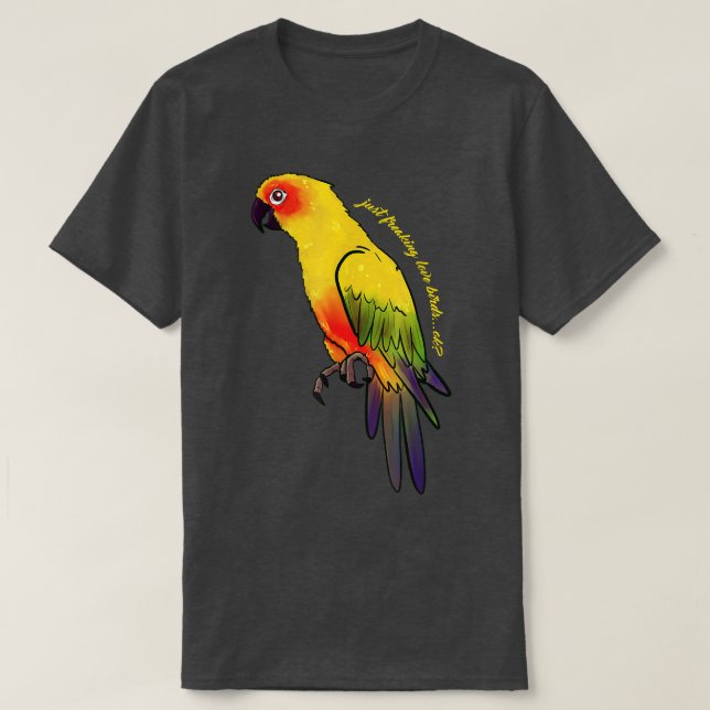 Camiseta Ropa de loro de tee gráfico de pájaro (Diseño del anverso)