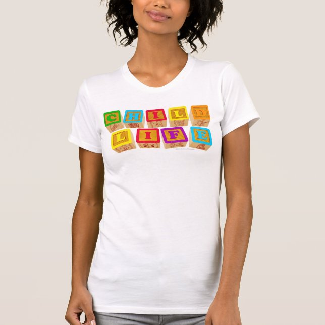 Camiseta Ropa de los "bloques" de la vida del niño (Anverso)