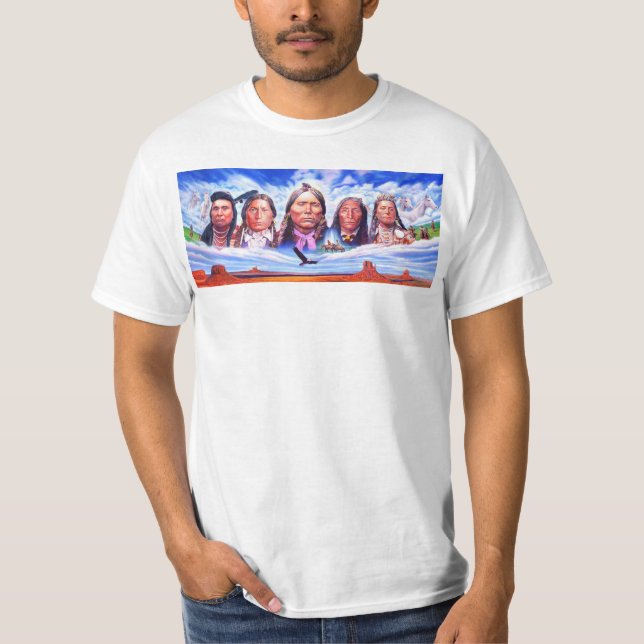 Camiseta Ropa de los nativos estadounidenses pintando a los (Anverso)
