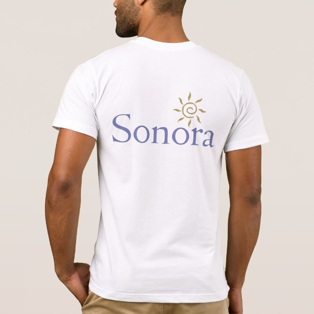 Camiseta Ropa de Mens Sonora (logotipo trasero) (Reverso)