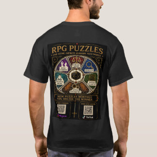 Camiseta Ropa de Merch de Puzzles de RPG