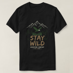 Camiseta Ropa de montaña retro para senderismo con vida sil