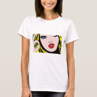 Ropa de mujer - Cómico Chica O-K Pop Art T-Shirt