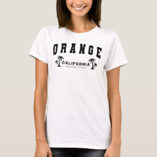 Camiseta Ropa de mujer Naranja Blanca, California