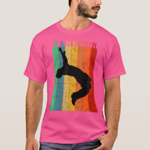 Camiseta Ropa de mujer vintage Parkour Ninja Ciudad Carrera