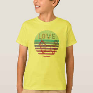 Camiseta Ropa de mujeres y niños rayada de verano retro