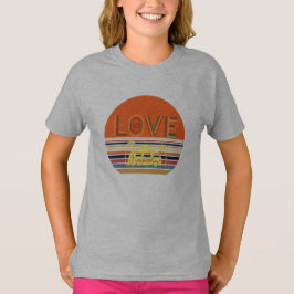 Camiseta Ropa de mujeres y niños rayada de verano retro