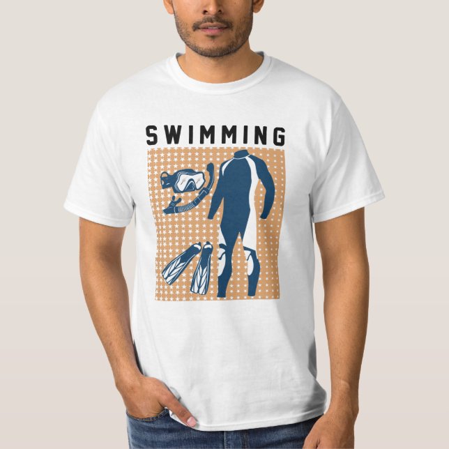 Camiseta Ropa de natación y gafas (Anverso)