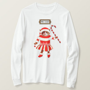 Camiseta Ropa de Navidad para amantes de los gatos