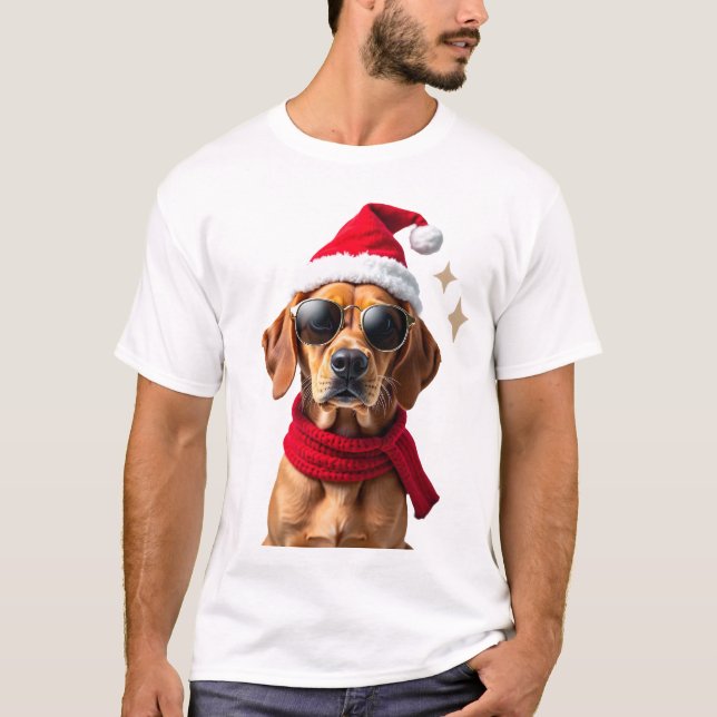 Camiseta Ropa de Navidad para Perro Boxer Divertida Luces d (Anverso)