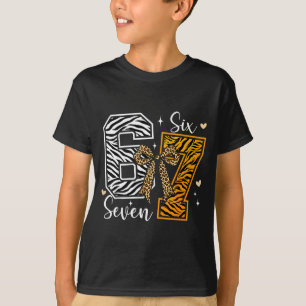 Camiseta Ropa de niña con estampado de animal seis siete ni