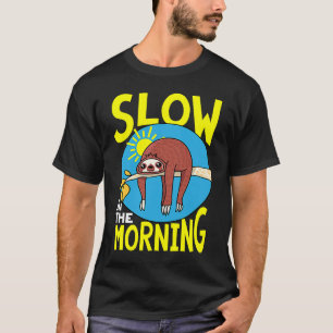 Camiseta Ropa de noche para mujeres con perezoso lindo anim