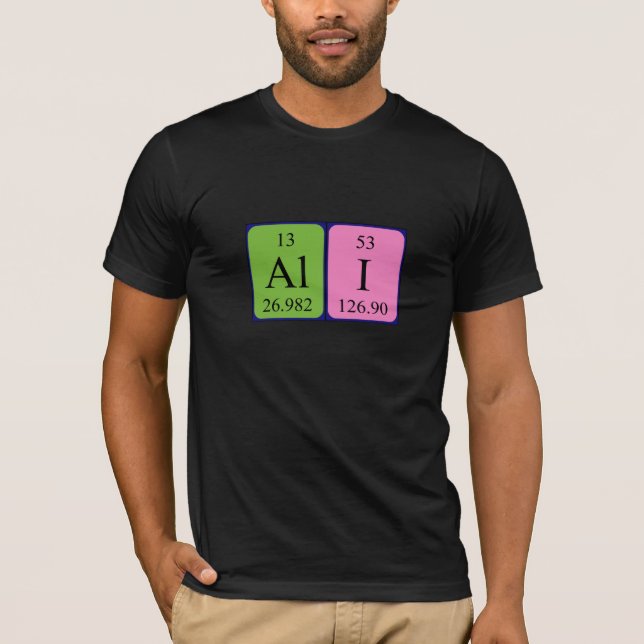 Camiseta Ropa de nombre de tabla periódica (Anverso)