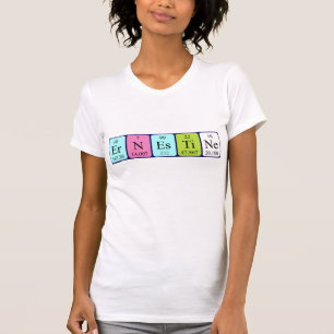 Camiseta Ropa de nombre de tabla periódica Ernestine
