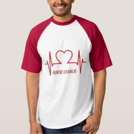 Camiseta Ropa de ocupación y nombre personalizado de Heart 
