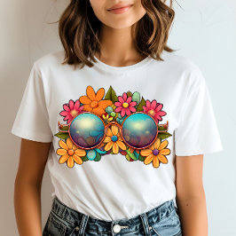 Camiseta Ropa de ojos floral festiva