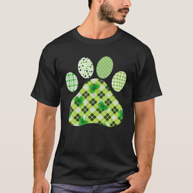 Camiseta Ropa de papel de perro lindo irlandés, Día de San  (Anverso)