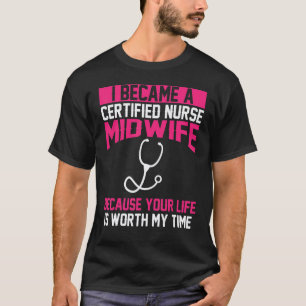 Camiseta Ropa de Partera Enfermera Certificada Mejor Parter