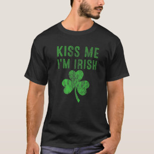 Camiseta Ropa de patronos para mujeres Shamrock me besa, so
