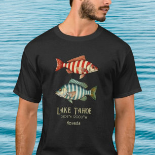 Camiseta Ropa de peces del lago Tahoe Nevada California