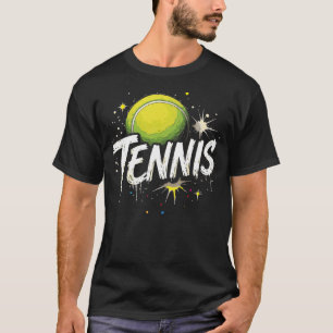 Camiseta ropa de pelota de tenis Colorido Raqueta de Tenis
