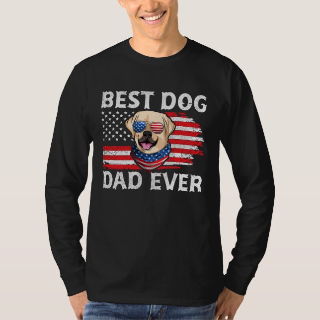 Camiseta Ropa de perro patriota estadounidense Labrador ban (Anverso)