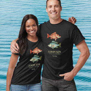Camiseta Ropa de pesca de pescado acuático de Florida Keys